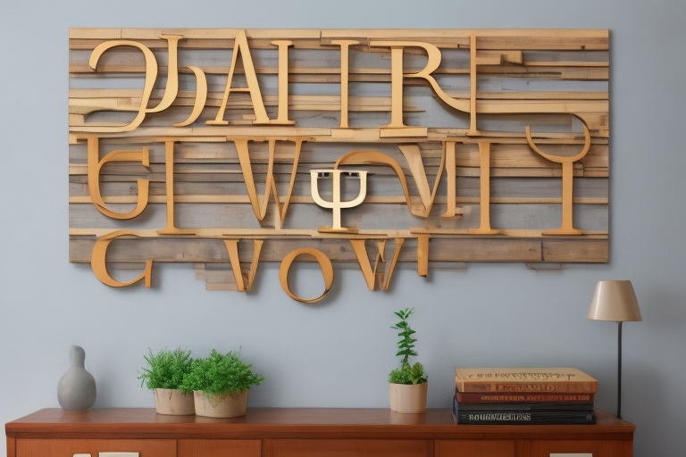 Wooden Initial Letter Wall Art